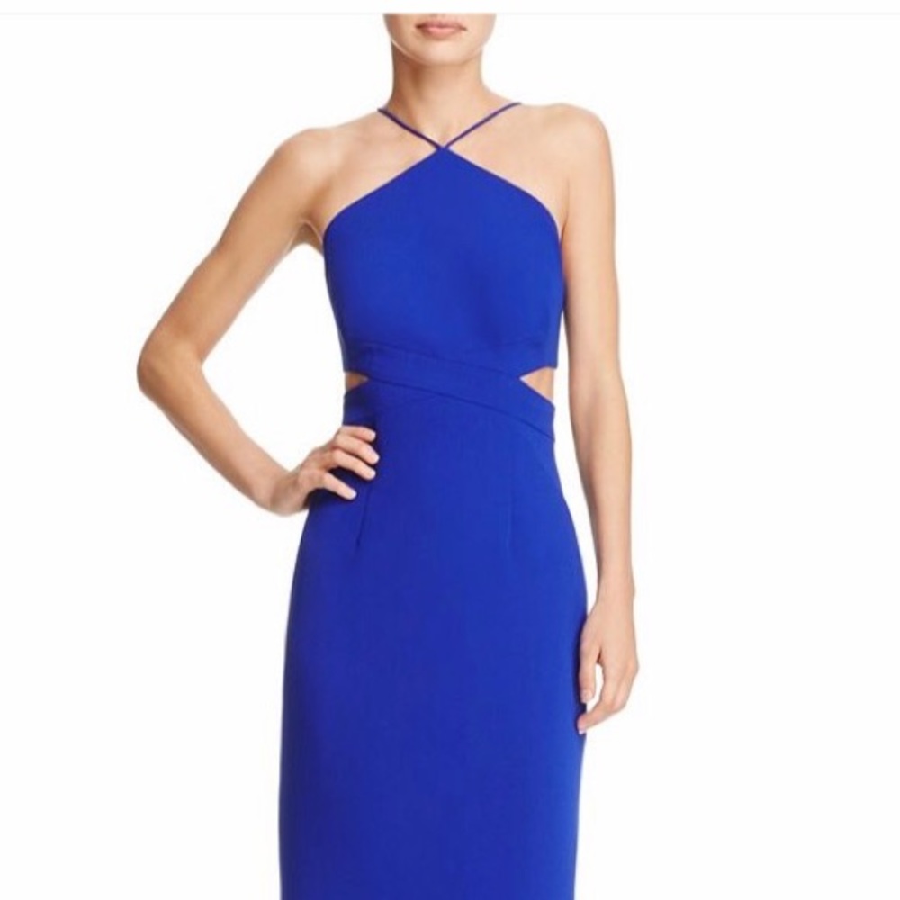 Aidan by Aidan Mattox Crepe Cutout Gown